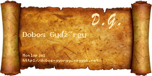 Dobos György névjegykártya