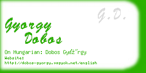 gyorgy dobos business card